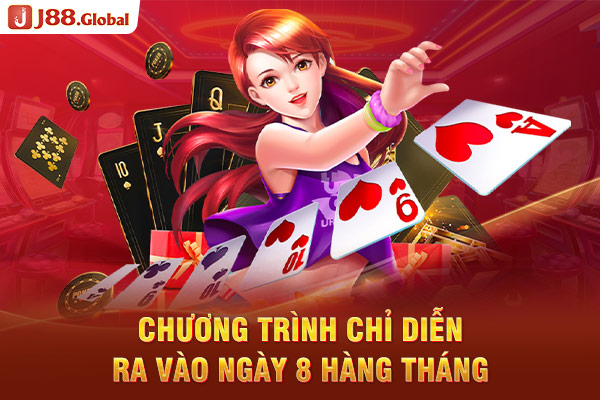 Chương trình chỉ diễn ra vào ngày 8 hàng tháng Chương trình chỉ diễn ra vào ngày 8 hàng tháng